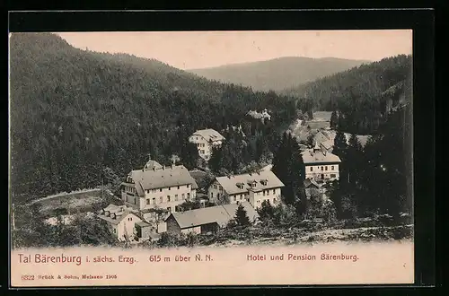 AK Tal Bärenburg i. sächs. Erzg., Hotel und Pension Bärenburg