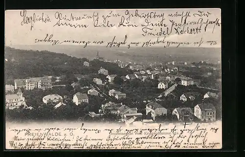 AK Freienwalde a. O., Gesamtansicht vom Kriegerdenkmal aus