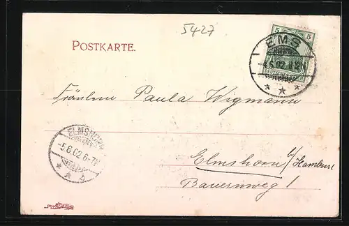 AK Ems, Ortsansicht mit Bergen