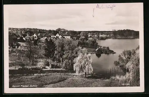 AK Flecken-Zechlin, Ansicht See mit Bäumen