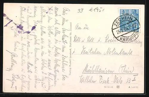 AK Flecken-Zechlin, Ansicht See mit Bäumen