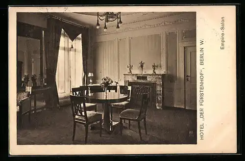 AK Berlin W., Hotel Der Fürstenhof, Empire-Salon