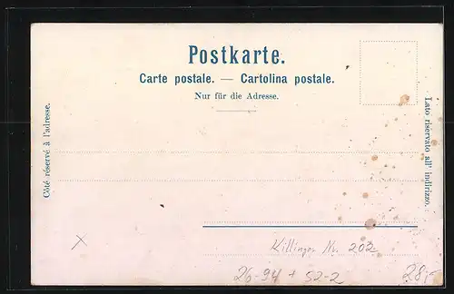 Künstler-AK Ernst Schlemo, Killinger Nr. 202: Luzern & Pilatus, Berg mit Gesicht / Berggesichter