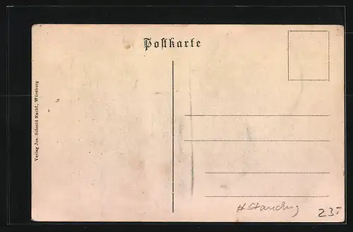 AK Würzburg, Gasthof zum weissen Lamm