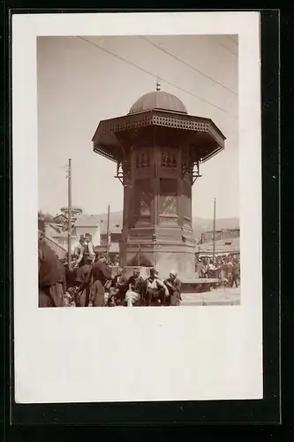 Foto-AK Sarajevo, Sebilj-Brunnen
