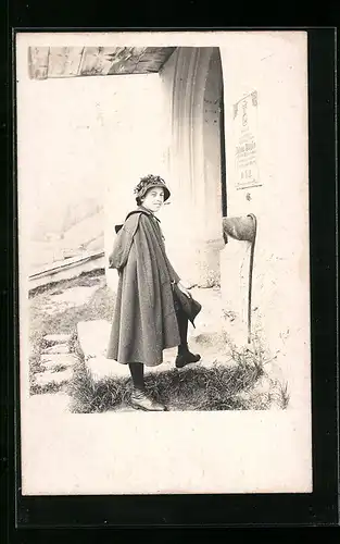 Foto-AK Walchsee, Gedenktafel F. Pfarrer Johann Bürgler