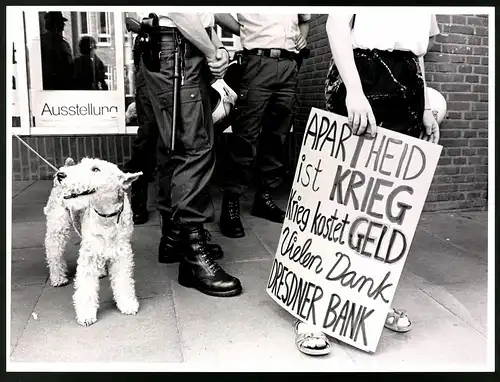 7 Fotografien Jürgen Seidel, Köln, Ansicht Bonn, Demonstration gegen Apartheid in Südafrika, Bürgerrechtler & Politiker