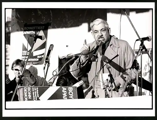 7 Fotografien Jürgen Seidel, Köln, Ansicht Bonn, Demonstration gegen Apartheid in Südafrika, Bürgerrechtler & Politiker