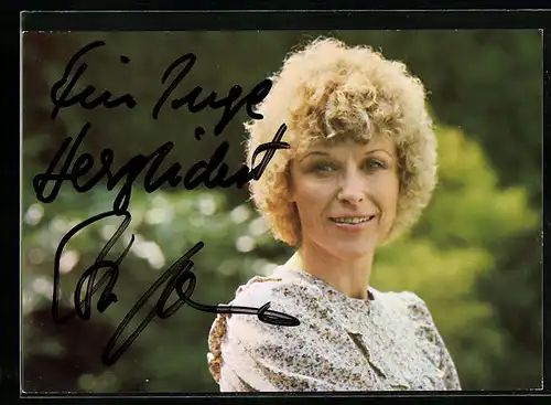 AK Musikerin Bibi Johns, original Autograph