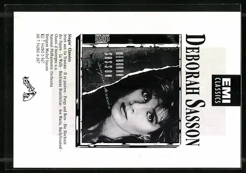 AK Musikerin Deborah Sasson, original Autograph