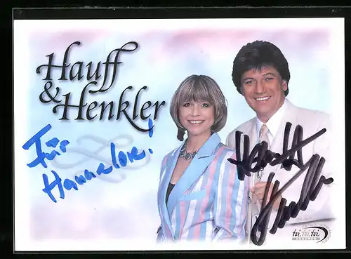 AK Musiker des Duos Hauff & Henkler, original Autograph