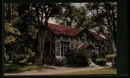 AK Gütergotz, Heimstätte Gütergotz, Fachwerkhaus