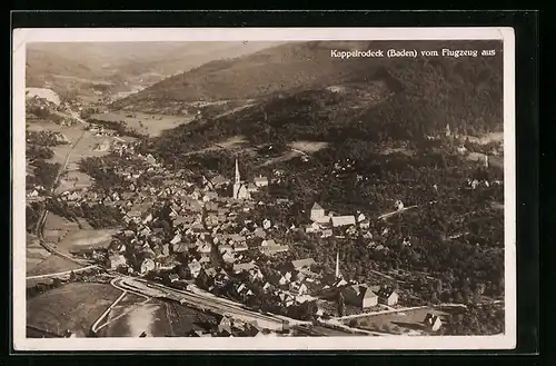 AK Kappelrodeck, Gesamtansicht vom Flugzeug aus