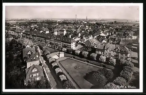 AK Kehl am Rhein, Gesamtansicht aus der Vogelschau