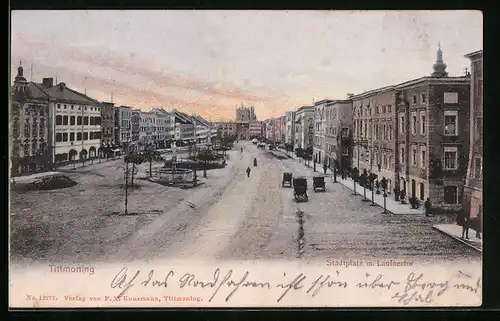 AK Tittmoning, Stadtplatz mit Laufnertor