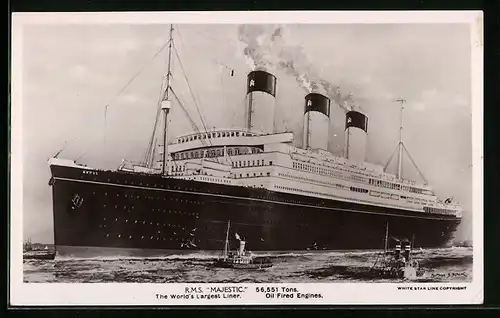 AK RMS Majestic, the world`s largest liner