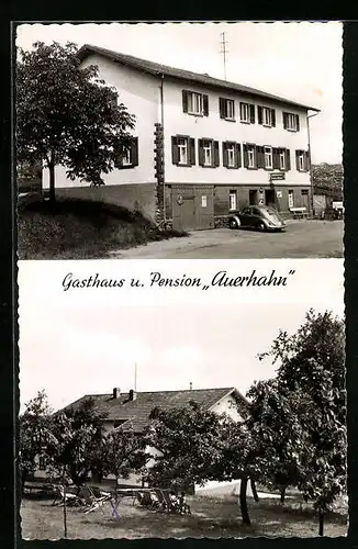 AK Krumbach über Mosbach /Bad., Gasthaus und Pension Auerhahn