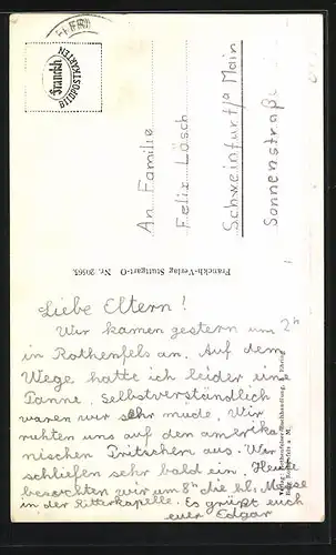 AK Rothenfels a. M., Teilansicht mit Burg Rothenfels