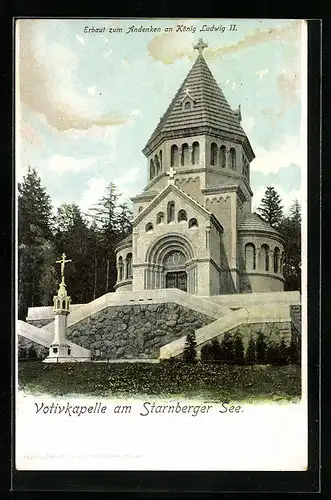 AK Berg /Starnberger See, Votivkapelle König Ludwig II.