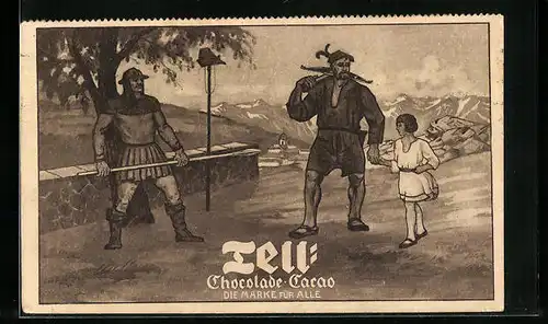 AK Tell-Chocolade-Cacao, Die Marke für alle