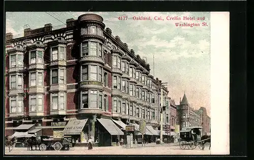 AK Oakland, CA, Crellin Hotel and Washington St.