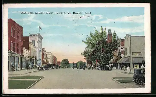 AK Mt. Carmel, IL, Market St. Looking North from 3rd