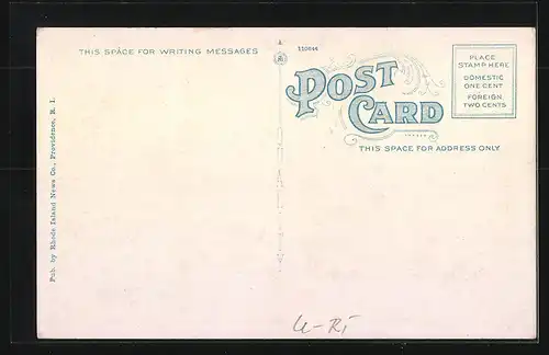 AK Providence, RI, College St. to Market Sq. showing Hospital Trust and Chamber of Commerce