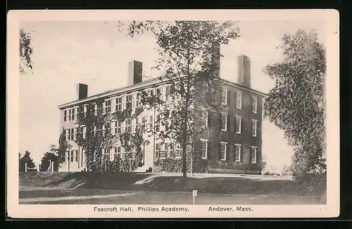 AK Andover, MA, Foxcroft Hall, Phillips Academy
