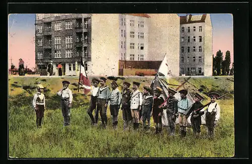 AK Kriegsspiel der Kinder, Parademarsch