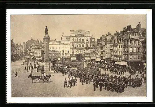 AK Lille, Abmarsch der Wachen auf der Grande Place