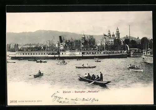 AK Zürich, Dampfer Helvetia