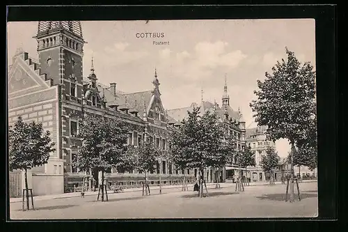 AK Cottbus, Strasse am Postamt