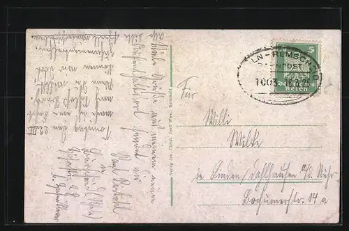 AK Burscheid, Strasse am Postamt