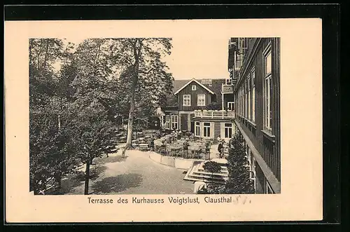 AK Clausthal, Terrasse des Kurhauses Voigtslust