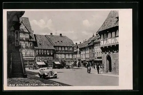 AK Bad Gandersheim, Marktplatz mit Restaurant