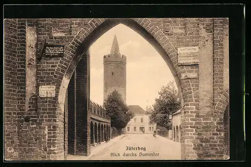 AK Jüterbog, Blick durchs Dammtor