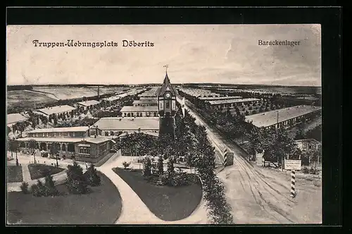 AK Döberitz, Barackenlager aus der Vogelschau
