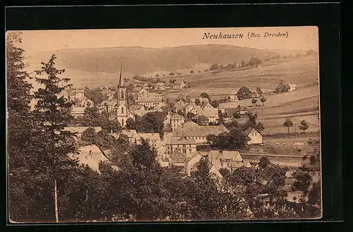 AK Neuhausen /Bez. Dresden, Totalansicht vom Ort