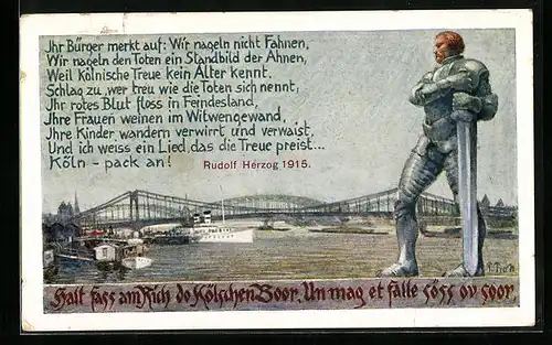 Künstler-AK Köln, Da Kölsche Boor, Kriegshilfe