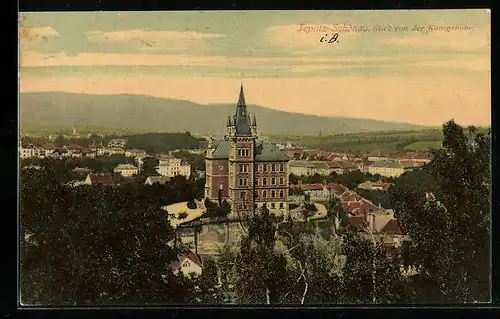AK Teplitz-Schönau, Blick von der Königshöhe
