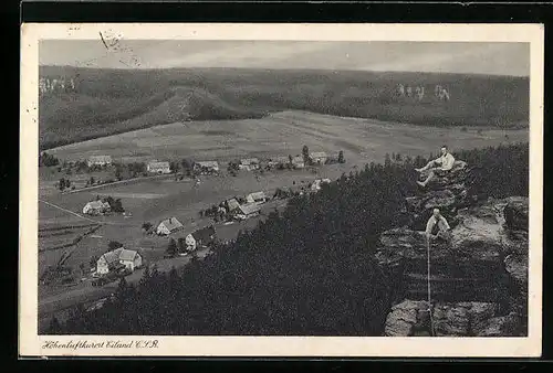 AK Eiland C. S. R., Ortsansicht aus der Vogelschau