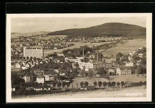 AK Warnsdorf, Ortsansicht aus der Vogelschau