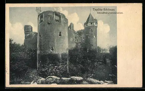 AK Teplitz-Schönau, Schlossbergrestauration