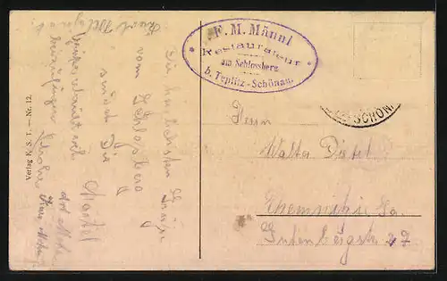 AK Teplitz-Schönau, Schlossbergrestauration