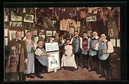 AK Berlin, Alte Bauernschänke, Im tiefen Keller, Jägerstrasse 69