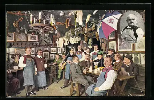 AK Berlin, Alte Bauernschänke, Im tiefen Keller, Jägerstrasse 69