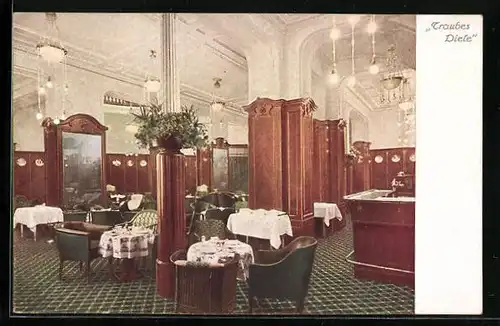 AK Berlin, Traubes Diele, Direkter Zugang vom Weinrestaurant Traube, Mauerstr. 66 /67