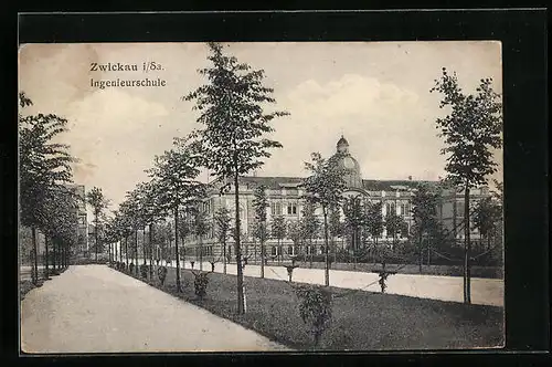 AK Zwickau i. Sa., Ansicht Ingenieurschule