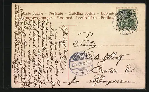 AK Offenburg, Passanten in der Bahnhofstrasse