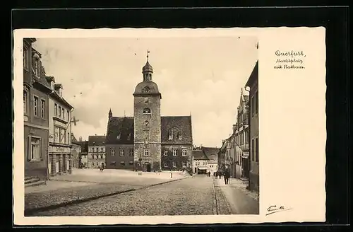 AK Querfurt, Marktplatz mit Rathaus